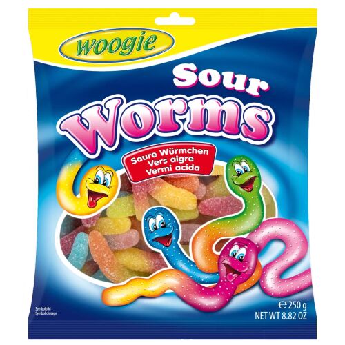 Woogie Saure Würmer savanyú zselé 250 g 146627598