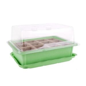 Palántanevelő cserép üvegház 12 lyukú 19x14 cm 146629504 - Palántanevelő tálca