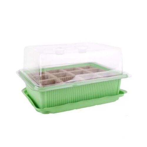 Palántanevelő cserép üvegház 12 lyukú 19x14 cm 146629504