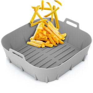 Zsírmentes szilikon betét légkeveréses fritőzhöz, szürke, 22 cm 146629551 - Forrólevegős sütő kiegészítő