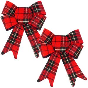 Karácsonyi díszes masni 13x17 cm 2 db.