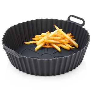 Zsírmentes szilikon betét légkeveréses fritőzhöz, szürke, 20 cm 146630728 - Forrólevegős sütő kiegészítő