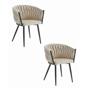 ORION szék - bézs bársony / 2 db fekete láb