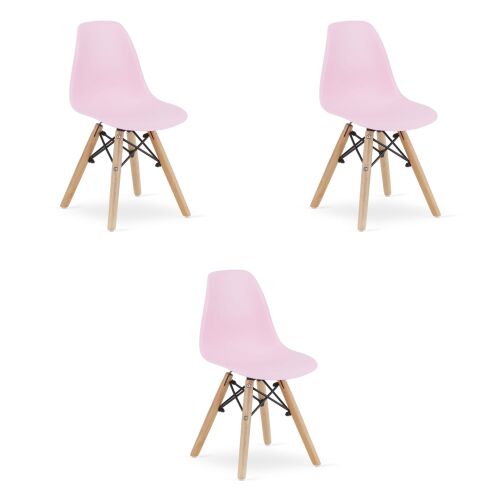 ZUBI szék - rózsaszín x 3