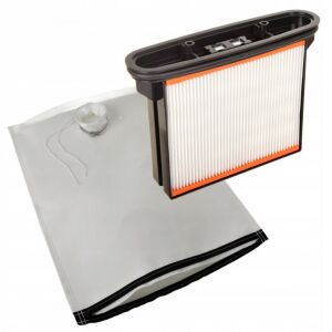 Sac de praf reutilizabil și golibil + filtru pentru aspiratoare Bosch GAS-25 GAS-50 STARMIX ISC ARD/ARD, METABO ASR, HITACHI RNT, AEG 146634253 - Saci de praf