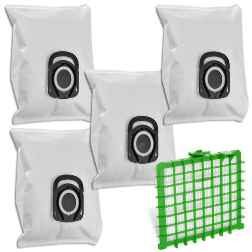 Sac de praf sintetic 4 bucăți pentru aspiratoare Rowenta, Tefal Hygiene+, Silence Force, Compact Power și X-Trem Power (înlocuiește codul articolului ZR200540) + filtru HEPA 146635108