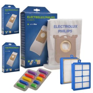 12x porzsák + szűrő + illatanyag ELECTROLUX PHILIPS AEG S-bag Classic Performance ELMB01K, E201SM (UltraSilencer, Ergospace, Ergoclassic, Oxygen Plus, Jetmaxx, Ultra One, Viva Control, Accele 146635603 - Porzsák