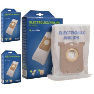 12 vreciek na prach pre vysávače ELECTROLUX PHILIPS AEG S-bag Classic Performance ELMB01K, E201SM (UltraSilencer, Ergospace, Ergoclassic, Oxygen Plus, Jetmaxx, Ultra One, Viva Control, Accele