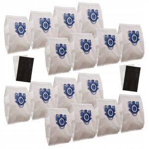 Set 16 saci aspirator MIELE GN HyClean 3D - Compatibil cu modelele Classic C1, S8, S5, S2 și HOOVER TELIOS + 2 filtre 146636124 - Saci de praf