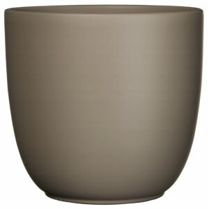 Dekoratív kerámia virágcserép 9x10cm - Matt szürke