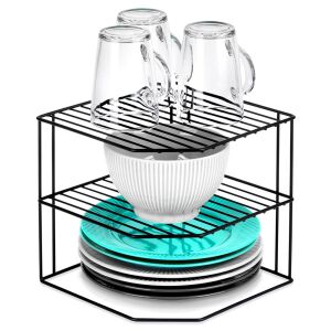 Fekete fém sarok konyhai polc