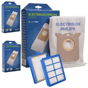 12x porzsák + szűrő ELECTROLUX PHILIPS AEG S-bag Classic Performance ELMB01K, E201SM (UltraSilencer, Ergospace, Ergoclassic, Oxygen Plus, Jetmaxx, Ultra One, Viva Control, Accelerator, CLario 146637449 - Porzsák