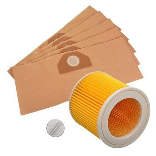 Set de 5 saci de praf și 1 set de filtre pentru aspiratoare Karcher MV3, WD3, 200, SE4001, SE4002, WD 3.200 146637508