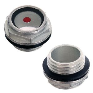 Olajszint ellenőrző ablak kompresszorhoz - 1/2" menetes csatlakozással - 1 db (alumínium, műanyag) 146637532 - TC Technic