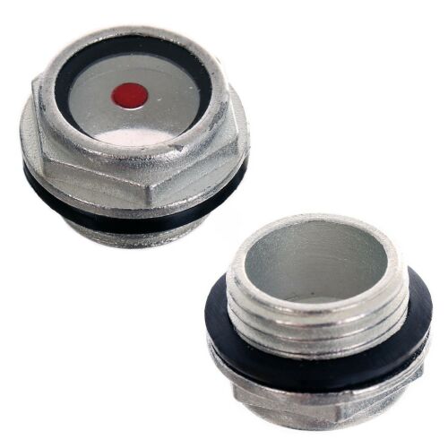 Olajszint ellenőrző ablak kompresszorhoz - 1/2" menetes csatlakozással - 1 db (alumínium, műanyag) 146637532