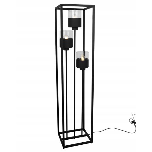 ÁLLÓLÁMPA, ÁLLÓ, FÉM LÁMPABÚRA, FEKETE, 130 CM 146638425