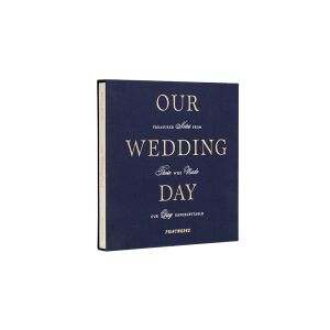 Книга за гости за сватба, Printworks, Our Wedding Day, 100 страници, елегантен дизайн на корицата, идеален подарък, тъмносин 146638964 - Изкуства и хобита