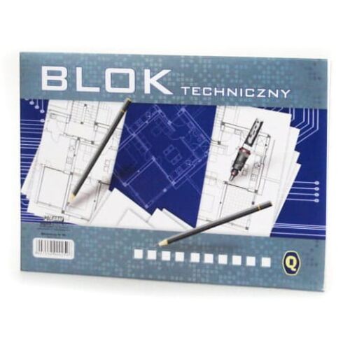 Fehér iskolai technikai jegyzettömb A4 10 lap