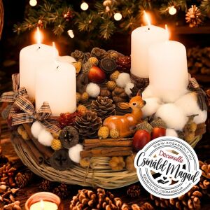 Csináld magad - Erdei natúr karácsony - Adventi koszorú 146640708 - Koszorú