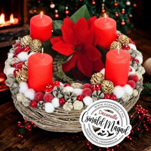 Csináld magad - Klasszikus karácsony - Adventi koszorú 146640720 - Koszorú