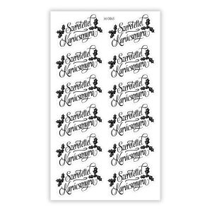 Matrica -Ajándékcsomagra matrica Szeretettel K. - átlátszó 12db/lap 146640752 - Matrica, mágnes