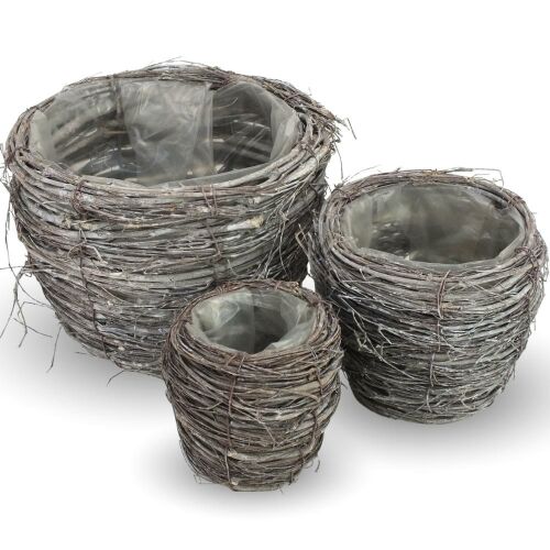 Fonott inda kaspó 3db/szett 16/# 146640755