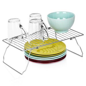 Szürke fém összecsukható konyhai polc 37x21x13,5 cm