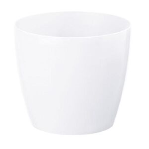 Virágcserép műanyag fedéllel, fehér, 15,5 cm, Magnolia