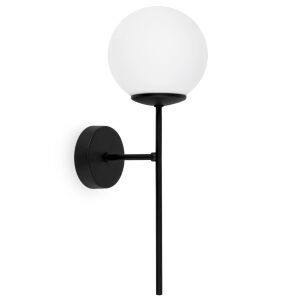 SIENA FEKETE FALI LÁMPA 1 LAPOS FEHÉR LÁMPABURNY E14 146642687 - Fali lámpa