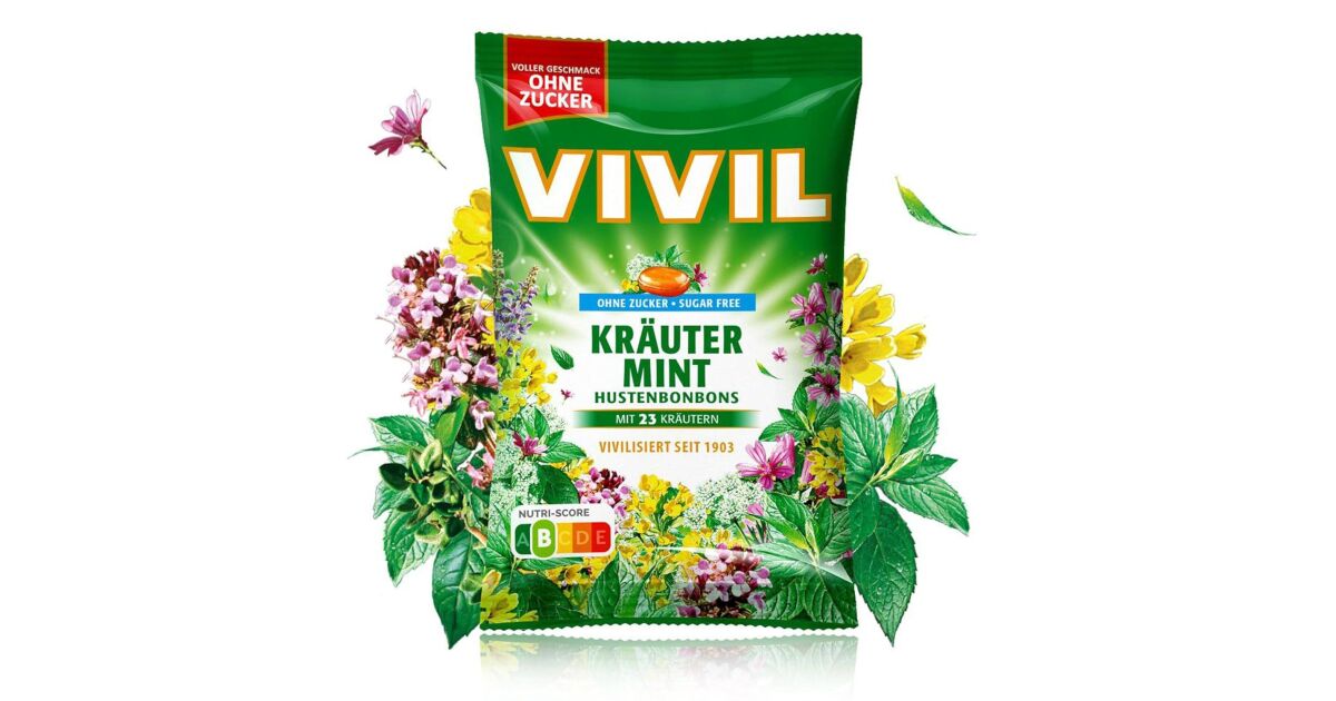 Vivil Krauter Mint Cukormentes cukorka 120 g | Pepita.hu Vivil Krauter Mint Cukormentes cukorka 120 g | Pepita.hu