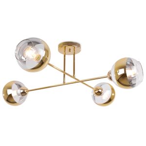 ASTURIA ARANY MENNYEZETI LÁMPA 4 LAPOS ARANY LÁMPÁVAL E27