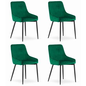 MONZA szék - zöld bársony x 4 146643961 - Étkező szék