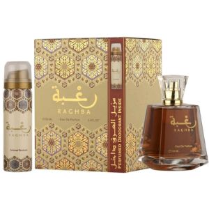 Apa de parfum 100ml si deodorant 50 ml Lattafa Rachba set cadou 146644990 - Set de parfumuri pentru femei