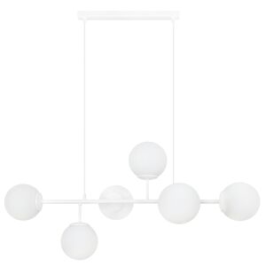 SIENA FEHÉR MENNYEZETI LÁMPA 6 LAPOS FEHÉR LÁMPABÚRÁVAL, E14-ES HOSSZÚ SZÁRÚ 146645356 - Lámpa & Világítás