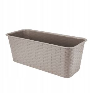 Karamell rattan erkélycserép 40 cm 146645706 - Balkonláda