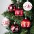 Törhetetlen karácsonyi gömbdíszek piros-fehér 6 cm 30 db. 146648268