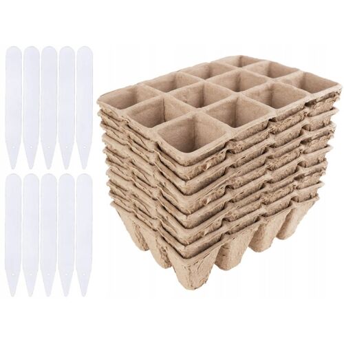 Növényi palántáknak való cserepek, 10 darabos készlet + címkék 146650128