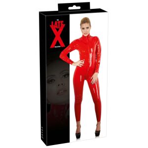 LATE X - Szexi Latex Hosszú Overall Gallérral Piros M 146650478 - Női ruházat