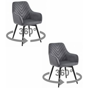 NANA360 szék - sötétszürke bársony / 2 db fekete láb 146652954 - Étkező szék