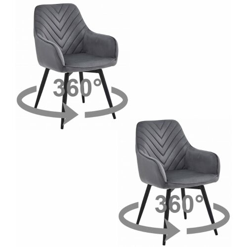 NANA360 szék - sötétszürke bársony / 2 db fekete láb 146652954