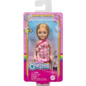 Barbie Chelsea Club: Fetiță blondă, în rochie roz. 146654895 - Barbie Baba