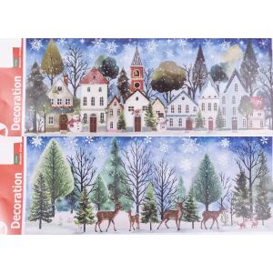 Naklejka okienna z wzorem zimowym - 53 x 20 cm, różne rodzaje 146655210 - Projektowanie wnętrz