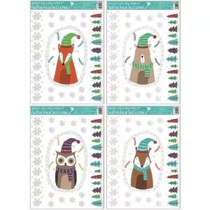 Glitzerndes Winter-Tierfensterbild - 38 x 30 cm, verschiedene Designs 146655241 - Fensteraufkleber