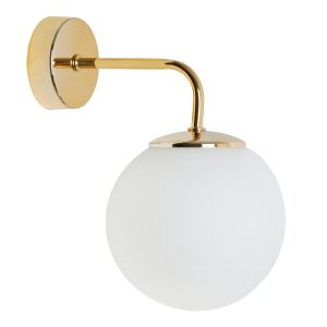 SIENA ARANY FALI LÁMPA 1 LAPOS FEHÉR LÁMPABURNY E14 146655913 - Fali lámpa