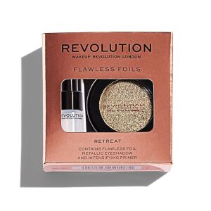 Set Makeup Revolution: Flawless Foils, Vegan, Eyeshadow Primer, 2 ml + Flawless Foils, Vegan, Eyeshadow Palette, Retreat, 2 g 146658532 - Szemhéjfesték