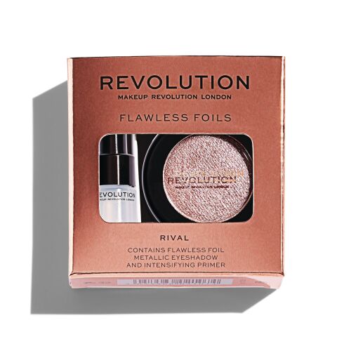 Set Makeup Revolution: Flawless Foils, Vegan, Eyeshadow Primer, 2 ml + Flawless Foils, Vegan, Eyeshadow Palette, Rival, 2 g 146658642