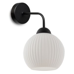 RIFFLE FEKETE FALI LÁMPA, 1 LÁMPÁS FEHÉR LÁMPABERŰ, E27