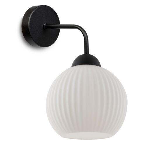 RIFFLE FEKETE FALI LÁMPA, 1 LÁMPÁS FEHÉR LÁMPABERŰ, E27 146659380