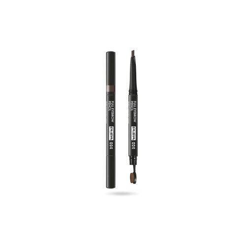 Pupa, Full, Paraben-Free, Definer, Double-Ended, Eyebrow Cream Pencil & Brush 2-In-1, 004, Extra Dark, 0.2 g *Tester 146659879