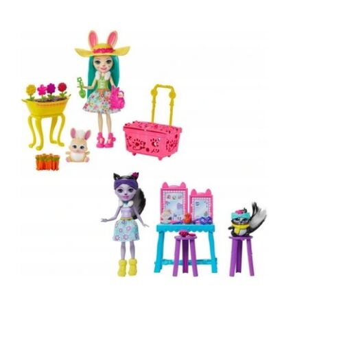 Enchantimals Nyuszi és Borz Baba Játékszettek